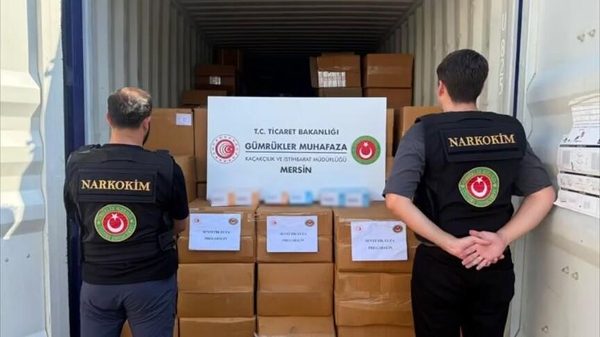 Mersin'de üç operasyonda 1,7 ton pregabaline el konuldu