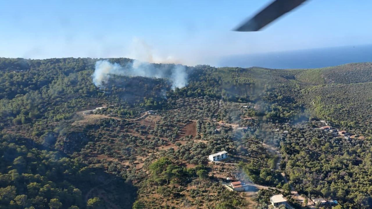Antalya Kaş'ta orman yangını: Havadan ve karadan müdahale