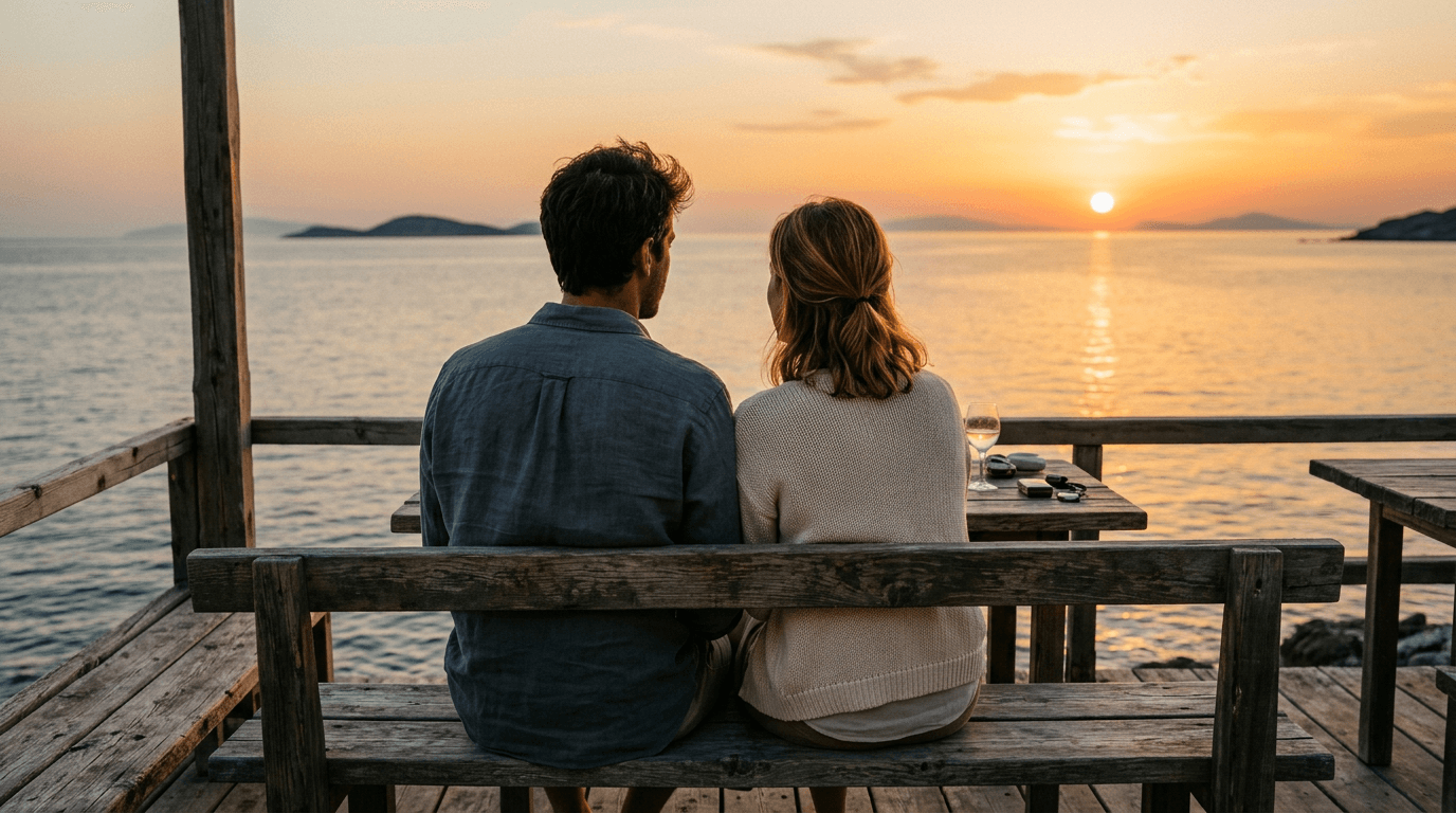 Ata Demirer ve Dilara Alemdar'dan Urla'da romantik paylaşım