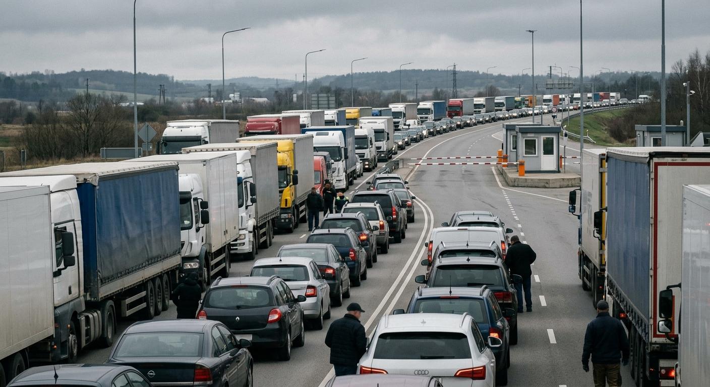 Yunanistan'daki Grev Sınır Trafiğini Aksattı
