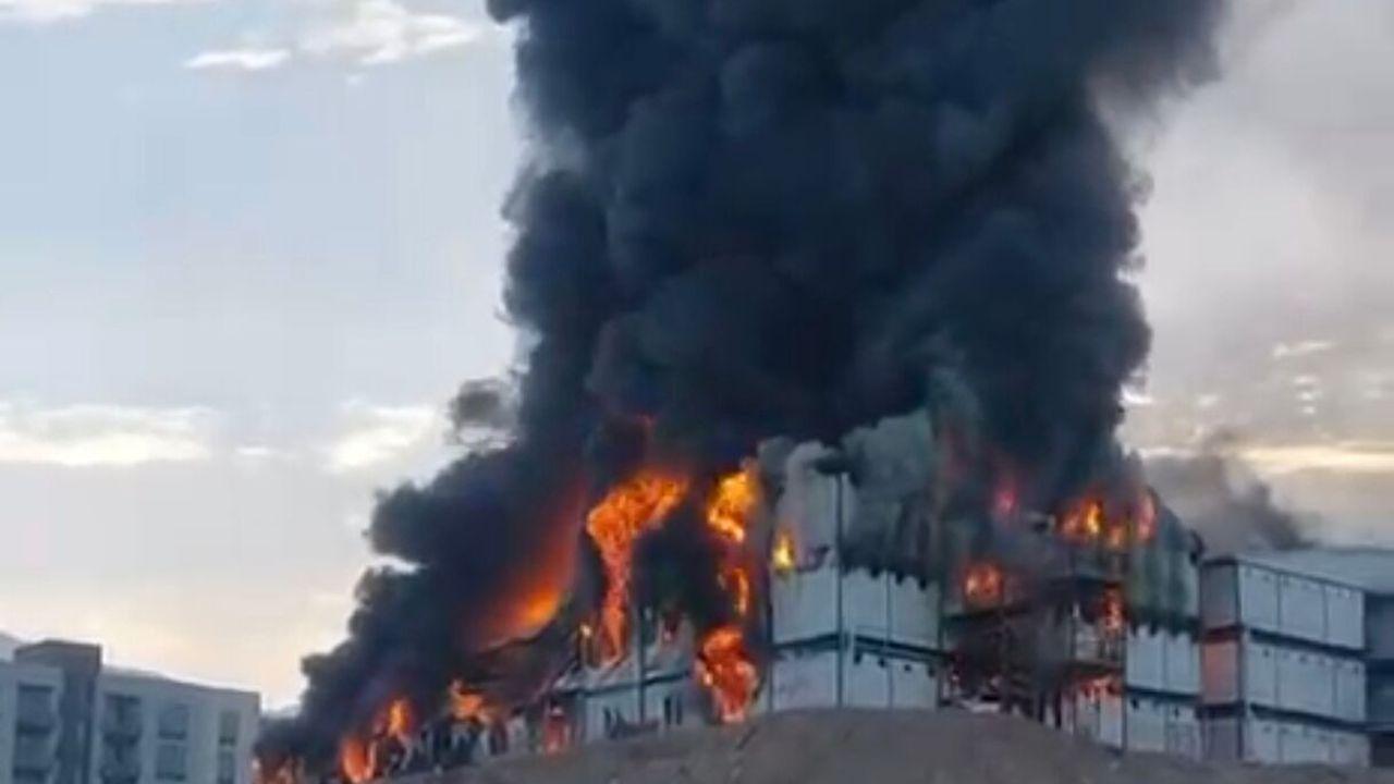 Şantiyede yangın: 1 ölü, 6 yaralı