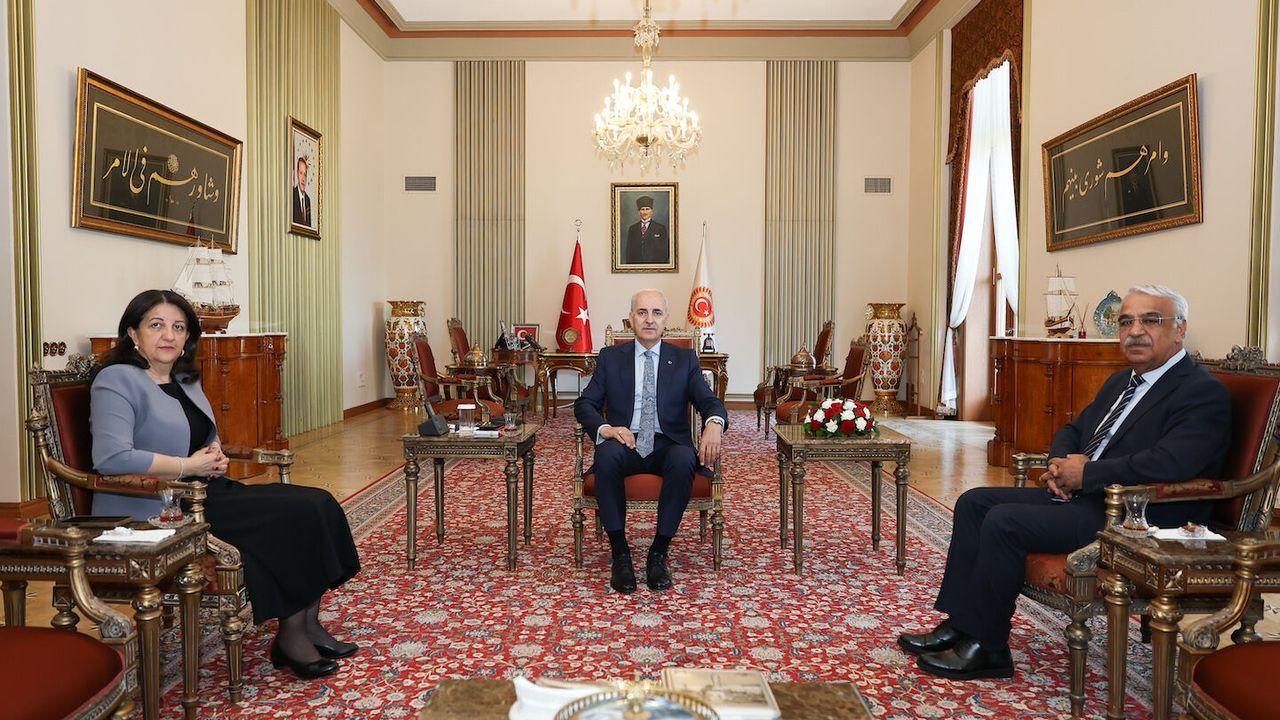 TBMM Başkanı Kurtulmuş, DEM Parti İmralı heyetini kabul etti