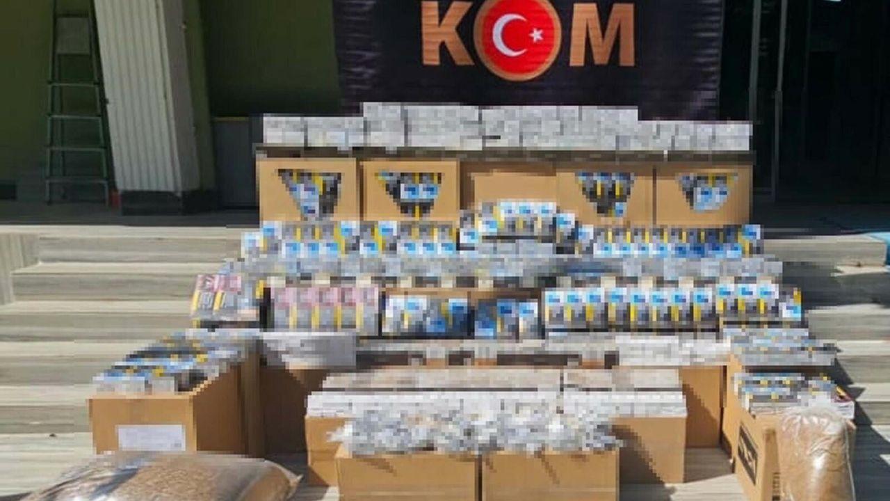 Uşak'ta toplam 306 bin 400 makaron ele geçirildi; 3 gözaltı