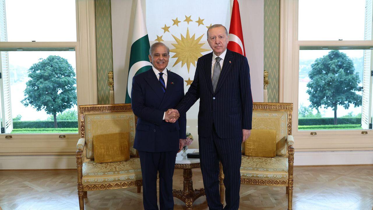Cumhurbaşkanı Erdoğan, Pakistan Başbakanı Şahbaz Şerif ile görüştü