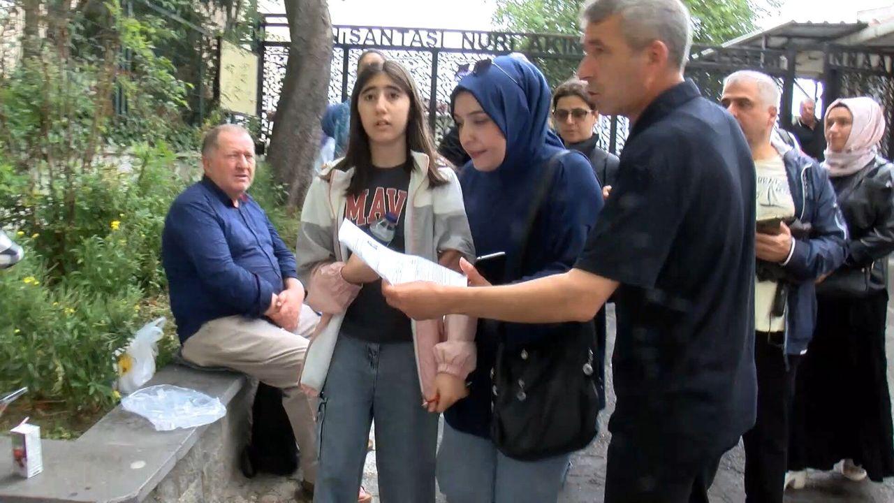 Şişli'de LGS için yanlış okula gelen kız öğrenciye veliler yardım etti