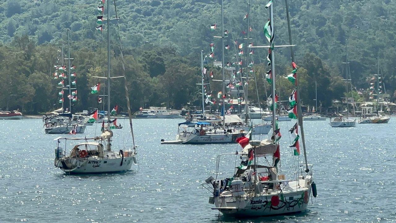 Küresel Sumud filosu Marmaris'te