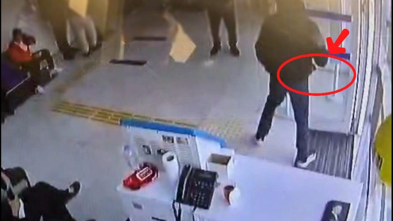 Satırla banka soymaya çalışan kar maskeli şüpheli, kaçarken yakalandı