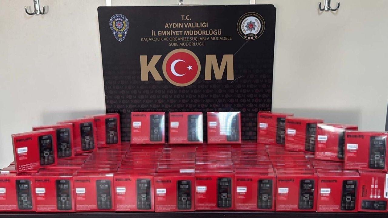 Aydın'da IMEI kayıtsız 100 cep telefonu ele geçirildi