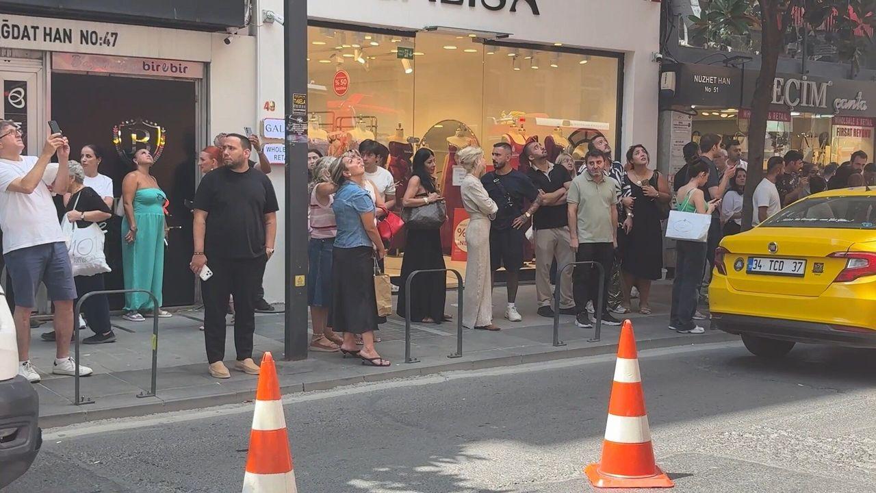 Nişantaşı'nda 7 katlı binada yangın