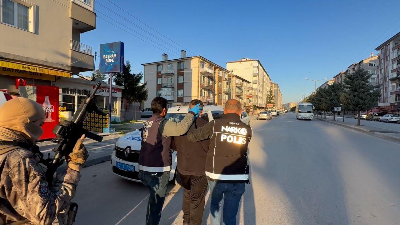 Konya'da uyuşturucu operasyonunda 32 tutuklama