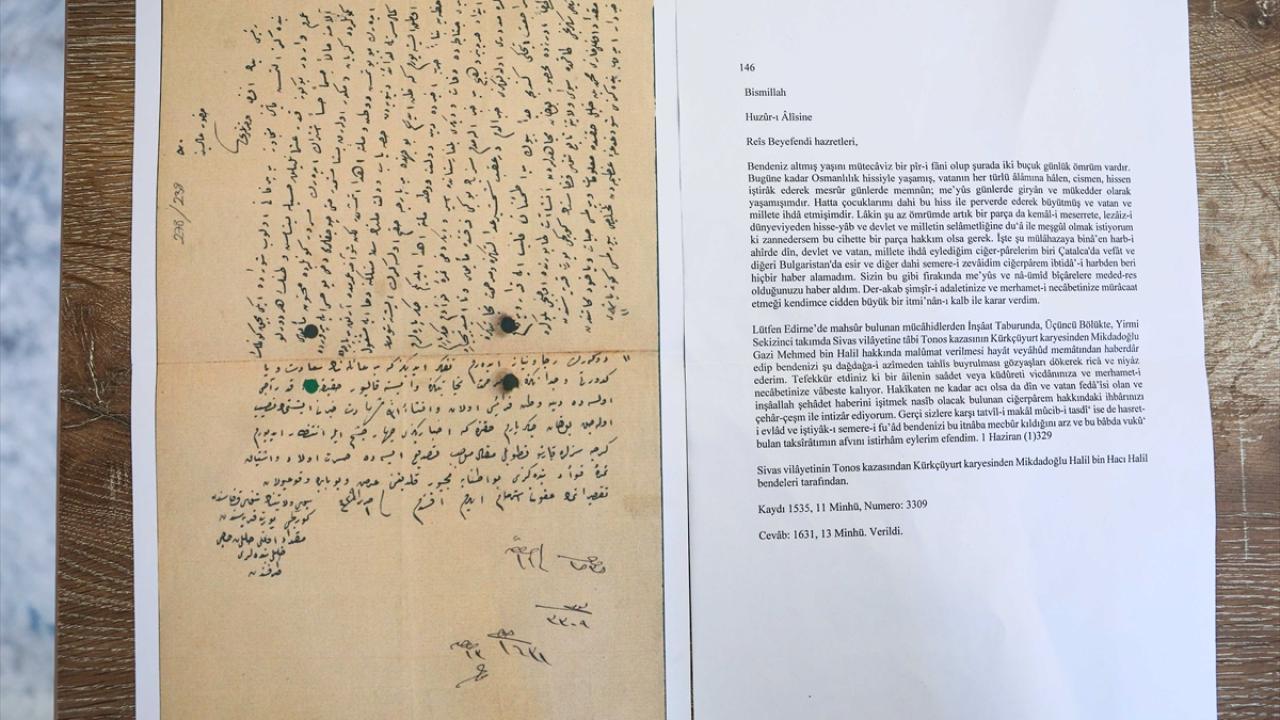 Esir askerlerin mektupları 113 yıl sonra ailelerine ulaştı