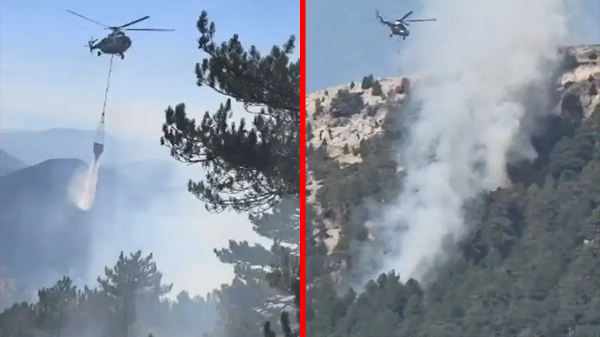 Fethiye'de orman yangını: Havadan ve karadan müdahale sürüyor
