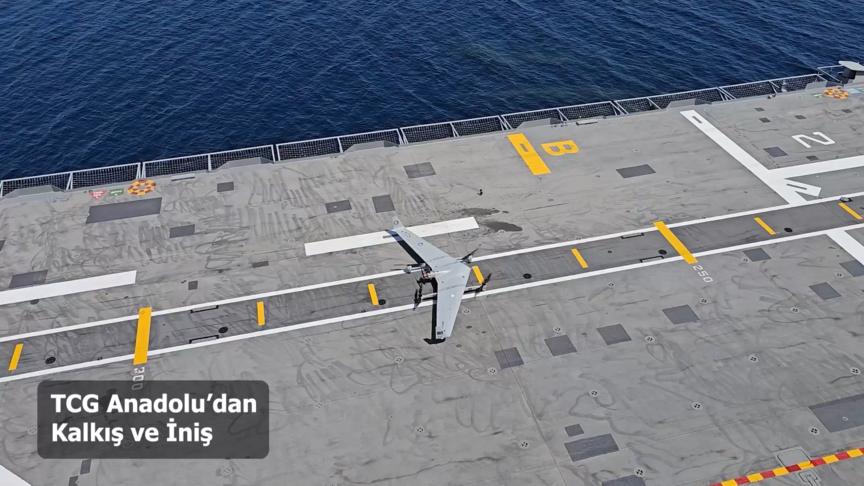 Bayraktar KALKAN DİHA, TCG Anadolu ve TCG Burgazada'da test edildi