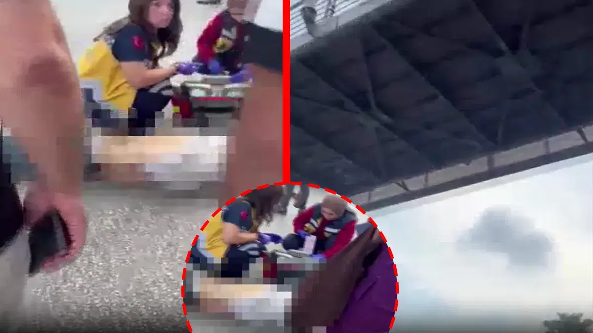Adana'da üst geçitten düşen kişiye minibüs çarptı: 1 ölü