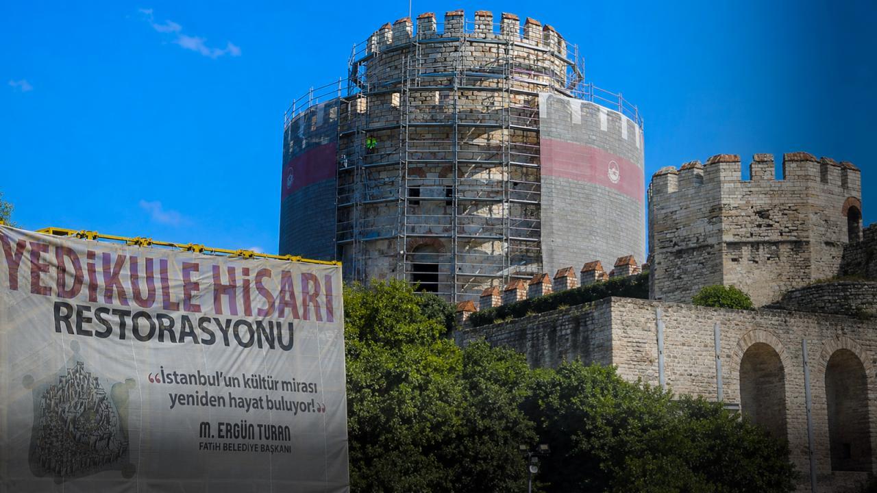 Yedikule Hisarı'ndaki Hazine Kulesi restore ediliyor