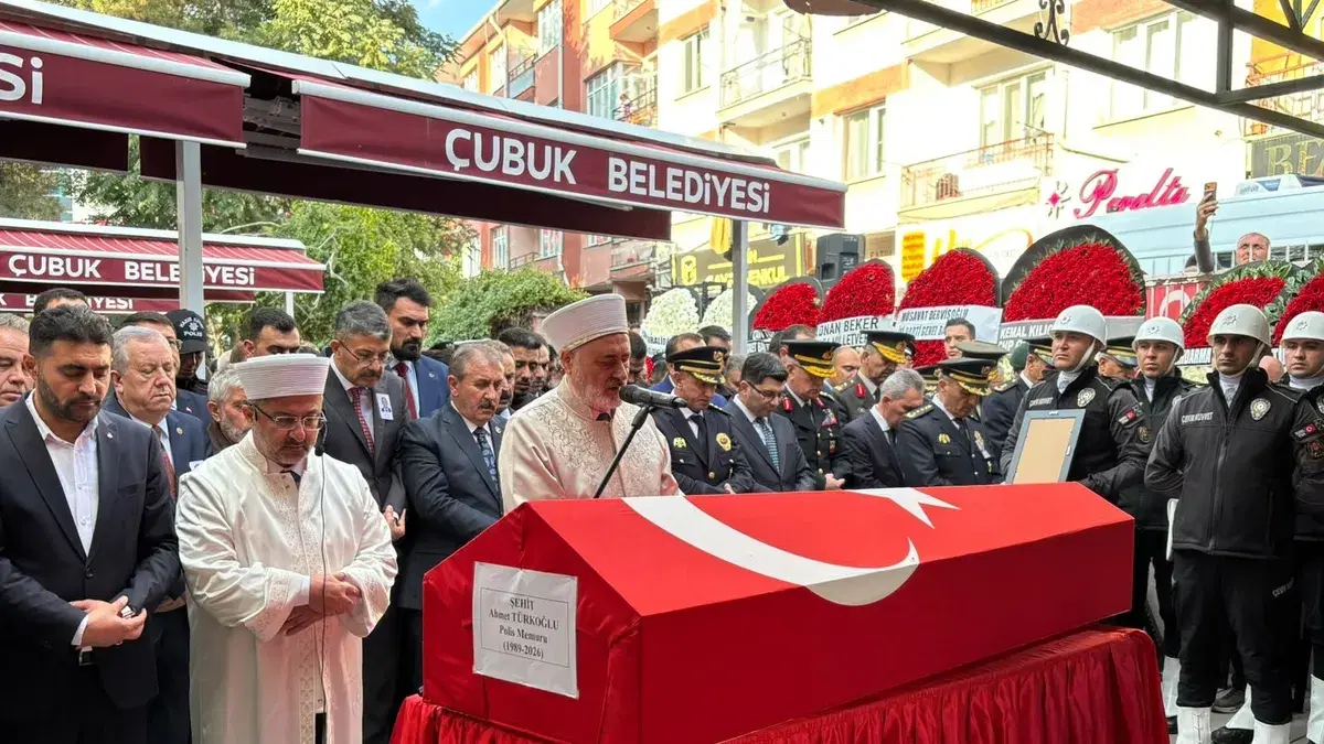 Şehit Polis Memuru Ahmet Türkoğlu Çubuk'ta toprağa verildi