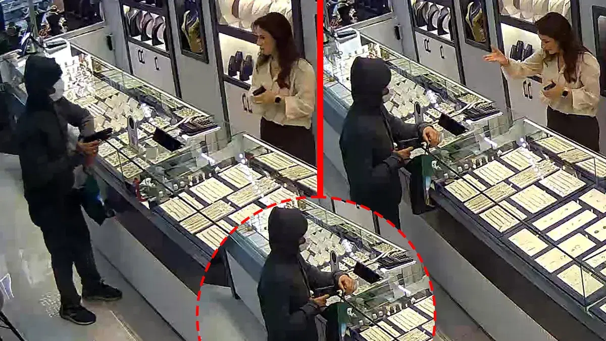 Oyuncak tabancayla kuyumcu soymaya kalktı, tezgahtar alarma bastı