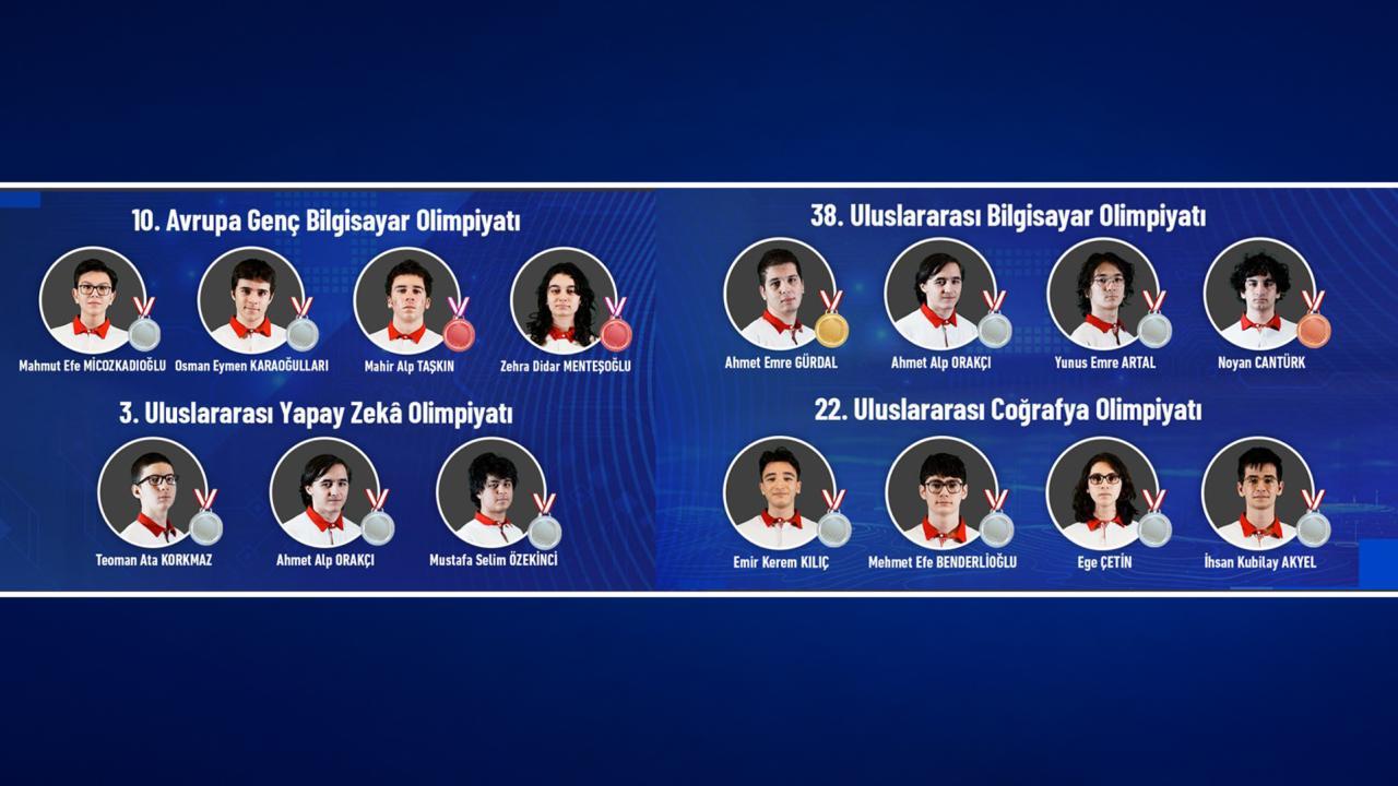 Türk öğrenciler 4 uluslararası olimpiyatta 15 madalya kazandı