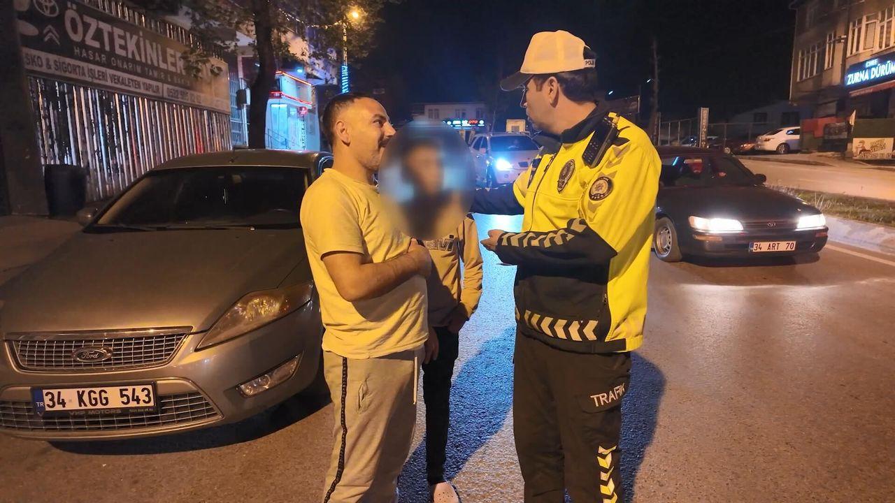 13 yaşındaki çocuk araç kullanırken yakalandı; otomobilin sahibine 40 bin lira ceza