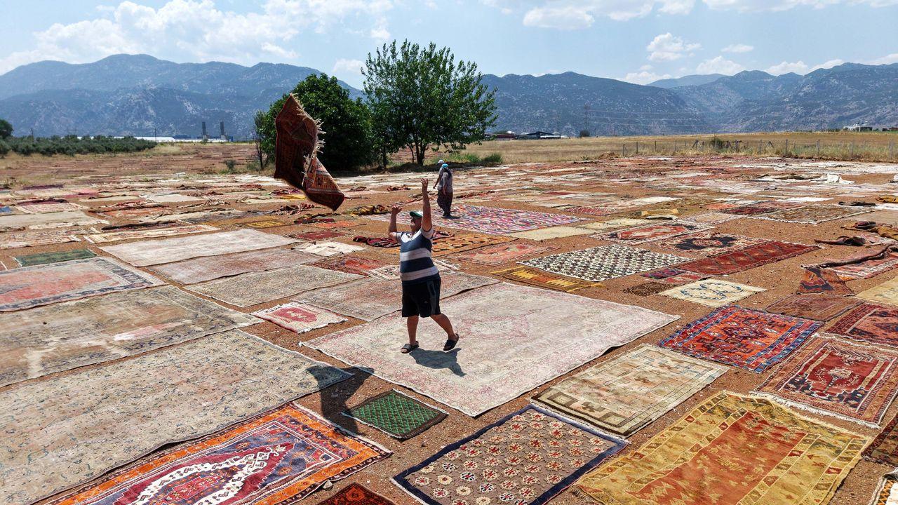 Eski halılar Antalya’nın güneşinde değer kazanıyor, 5 bin dolara alıcı buluyor