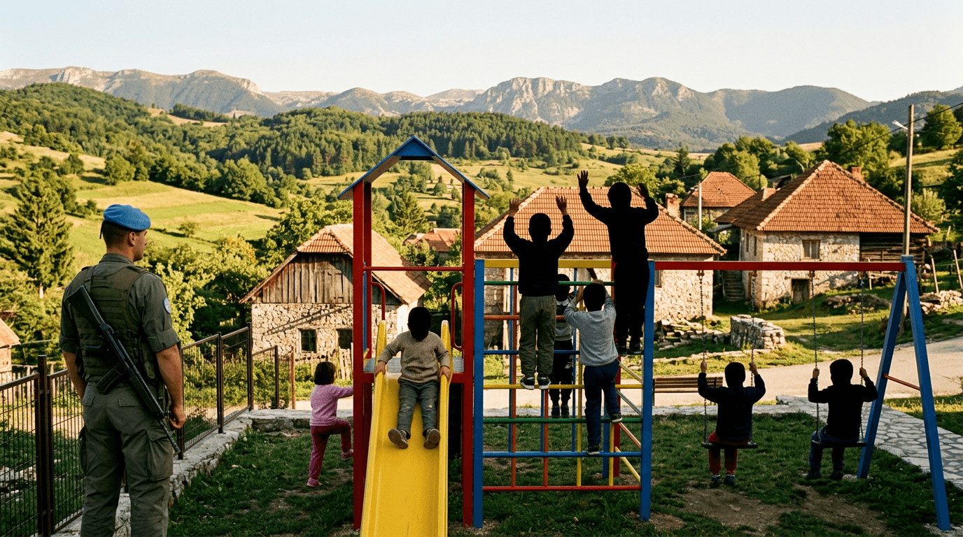 Türk askeri Kosova'da çocuklar için oyun parkı kurdu