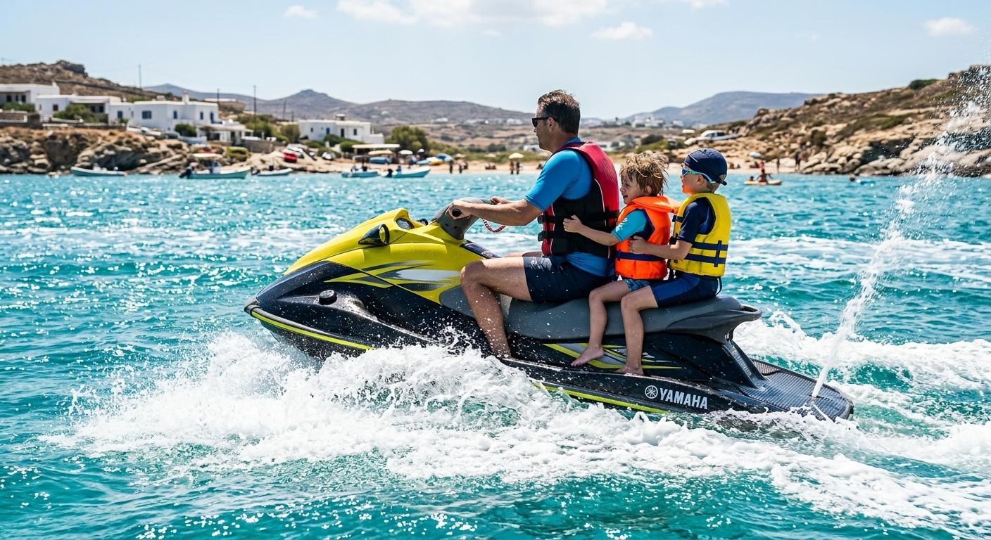 Alişan çocuklarıyla jetski keyfi yaşadı