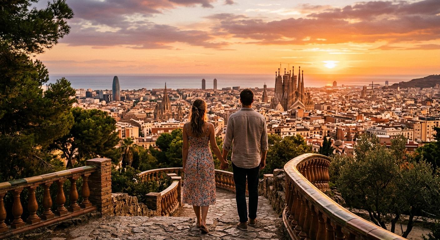 Sinem Ünsal ve Berk Cankat'tan Barselona'da romantik tatil
